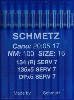 Иглы для промышленных машин Schmetz DPx5 SERV7 №100